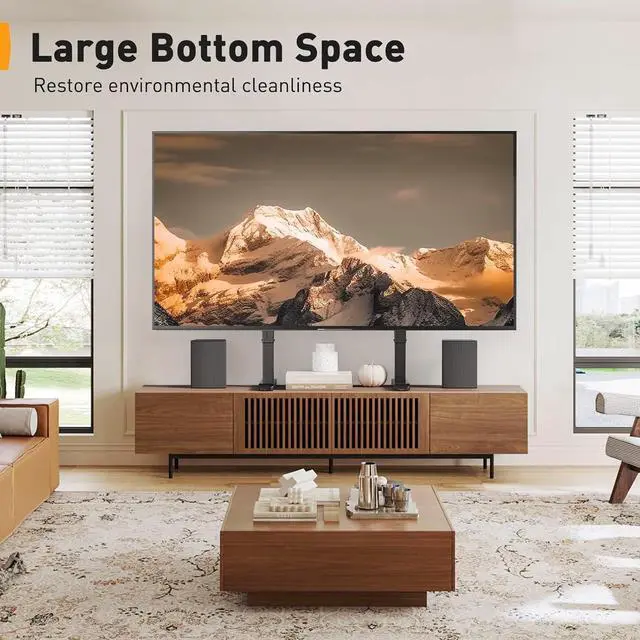 Alt view image 5 of 7 - Universal TV Stand Legs for Most 3790 Inch TVs up to 150 lbs, Height Adjustable TV Legs Replacement Suitable for Soundbar, Table Top Stand Base Max VESA 800 x 500mm, PGTVS20