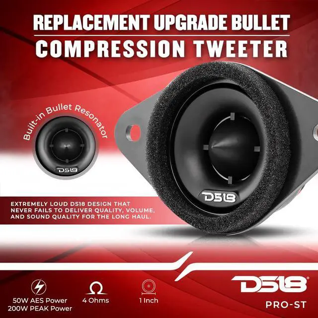 Alt view image 2 of 7 - PRO-ST 1.9" Replacement Upgrade Bullet Compression Tweeters with Crossovers- Car OEM Tweeter Upgrade Kit for Many Subaru/Toyota Models - Replacement for H631SFJ101 and H631SFJ100 (Pair)