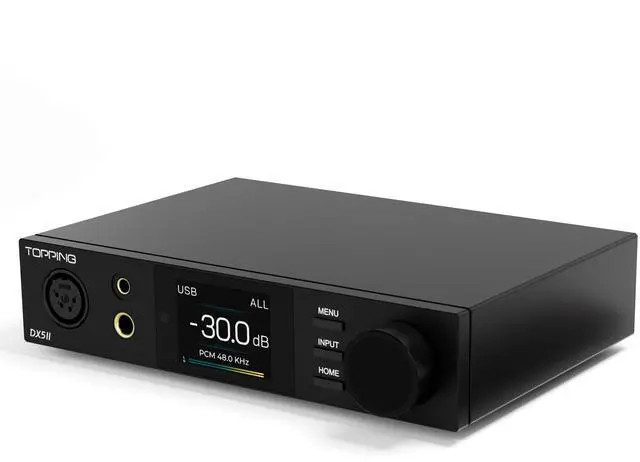 Main image of DX5 II Hi-Res DAC & Headphone Amp Combo Dual ES9039Q2M, X-Hybrid Amp, 10-Band PEQ, LDAC Bluetooth 5.1, 4.4mm Balanced & 6.35mm Headphone Output, Preamp Mode, 12V Trigger (Black)