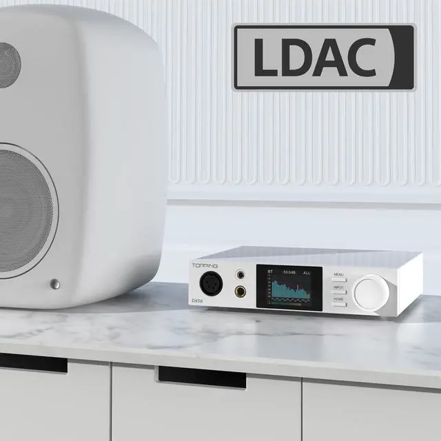 Alt view image 2 of 7 - DX5 II Hi-Res DAC & Headphone Amp Combo Dual ES9039Q2M, X-Hybrid Amp, 10-Band PEQ, LDAC Bluetooth 5.1, 4.4mm Balanced & 6.35mm Headphone Output, Preamp Mode, 12V Trigger (Black)