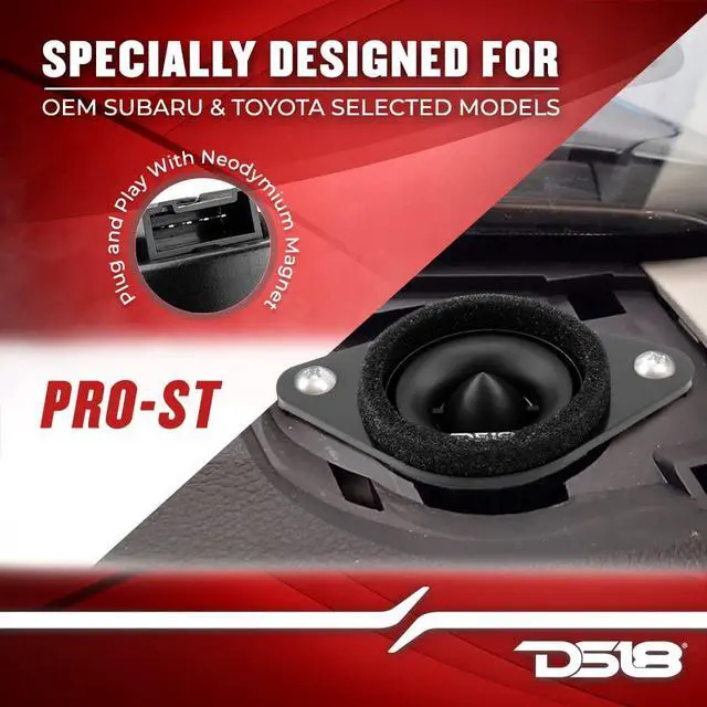 Alt view image 3 of 7 - PRO-ST 1.9" Replacement Upgrade Bullet Compression Tweeters with Crossovers- Car OEM Tweeter Upgrade Kit for Many Subaru/Toyota Models - Replacement for H631SFJ101 and H631SFJ100 (Pair)