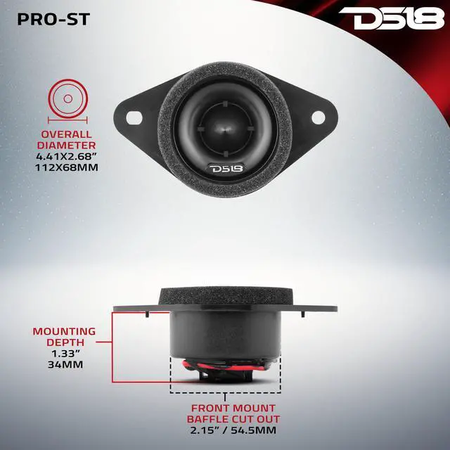 Alt view image 5 of 7 - PRO-ST 1.9" Replacement Upgrade Bullet Compression Tweeters with Crossovers- Car OEM Tweeter Upgrade Kit for Many Subaru/Toyota Models - Replacement for H631SFJ101 and H631SFJ100 (Pair)
