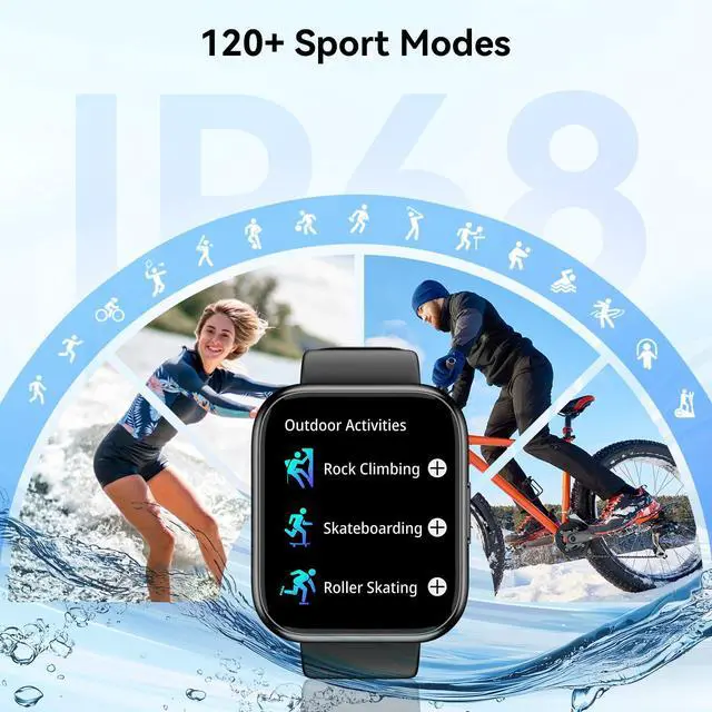 Alt view image 3 of 7 - Smart Watch for Men - 1.85" HD 2026 Upgraded Fitness Tracker Bluetooth Call and Text Smartwatch with 7 Day Battery 5 ATM Waterproof Heart Rate Sleep Monitor 130+ Sport Modes for Android & iOS (Black)