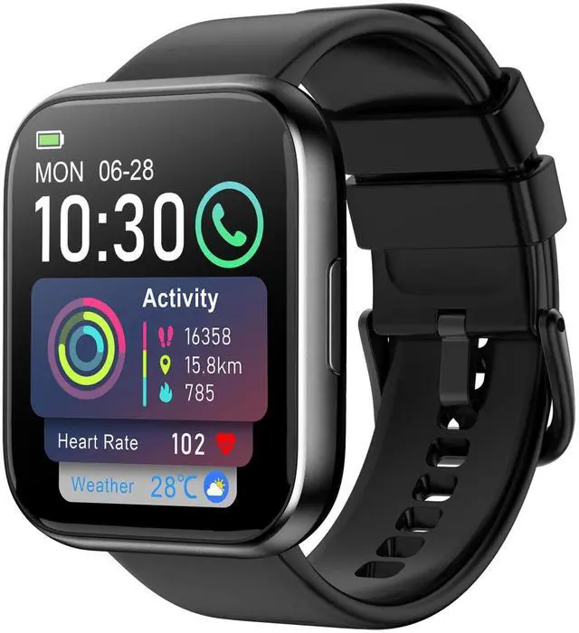 Main image of Smart Watch for Men - 1.85" HD 2026 Upgraded Fitness Tracker Bluetooth Call and Text Smartwatch with 7 Day Battery 5 ATM Waterproof Heart Rate Sleep Monitor 130+ Sport Modes for Android & iOS (Black)