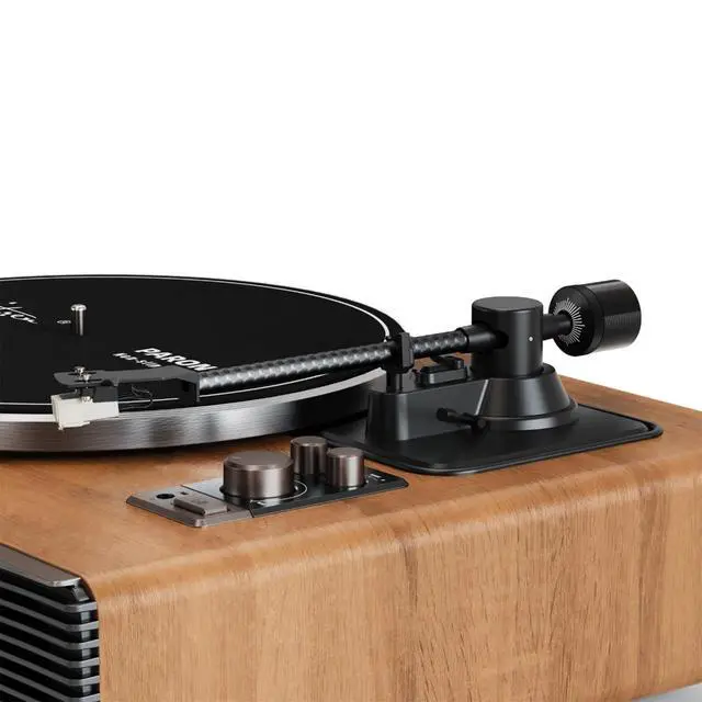 Alt view image 6 of 7 - Paron Vinyl Record Player,Bluetooth Turntable,Built-in Speaker | Adjustable Counterweight,Vintage Phonograph Style,Design Award,Home Decor,AT3600L Stylus,Three-point suspension system