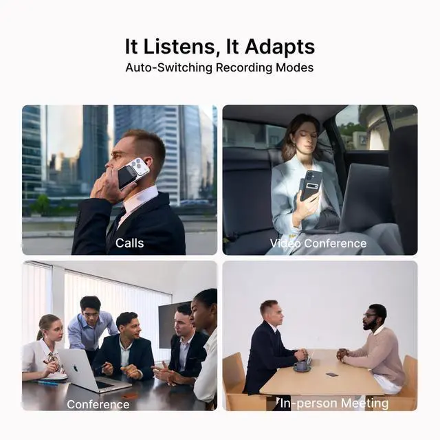 Alt view image 4 of 7 - Note Pro AI Voice Recorder, AI Taking Device and Meeting Recorder | Unlimited Transcribe & Summarize, AI Voice Recorder with Noise Reduction, Supports 113 Languages, Ultra-Slim Case Included