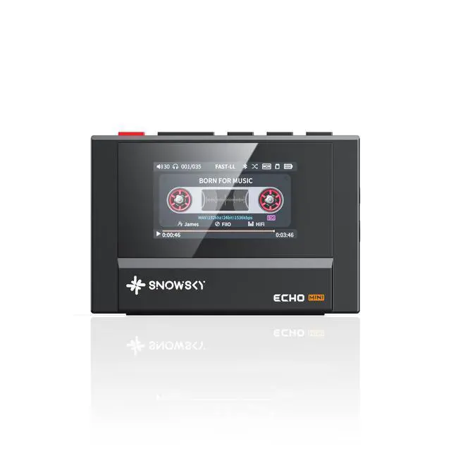 Alt view image 2 of 4 - SnowSky/ Echo MINI HiFi Bluetooth MP3 Player, 15Hours Playback, Independent Volume Control with 3.5mm/4.4mm Headphones Outputs (Black)