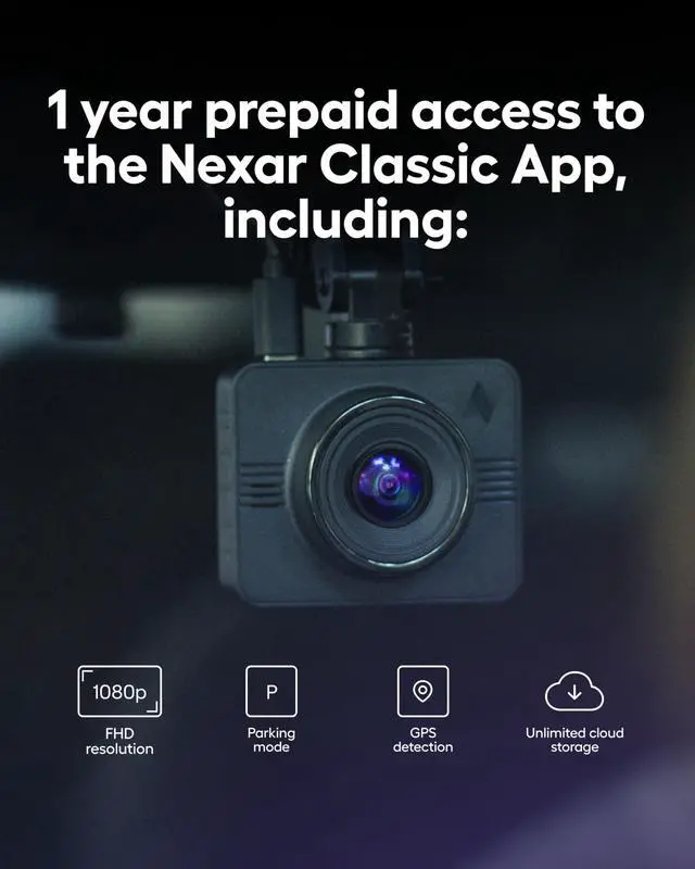 Alt view image 6 of 7 - Beam GPS Dash Cam - 1 Year App Subscription Included - Unlimited Cloud Storage, Drive Recordings, Parking Mode, Night Vision, All Inside the App - WiFi HD Front Dash Cam (64 GB SD)
