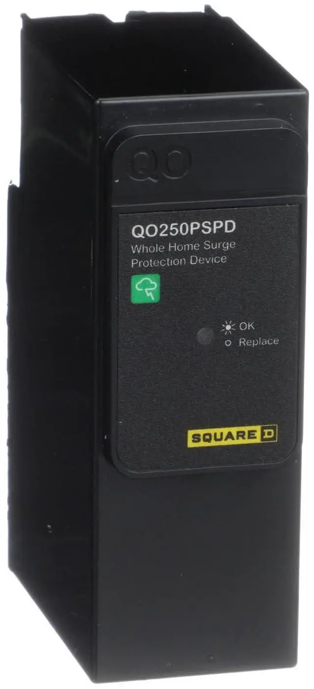 Main image of Square D - QO250PSPD QO Whole House Surge Protection Device, 50kA, 120/240V, 1-Phase, No Wiring, Plug-On Neutral