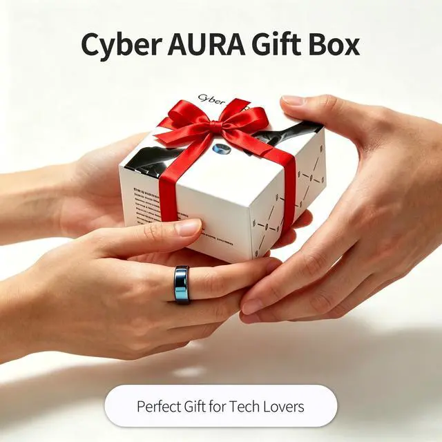 Alt view image 6 of 7 - Smart Ring for Women & Men, Smart Ring Health Tracker, Blood Oxygen & Heart Rate Monitor, Long Lasting Battery Sleep Ring, Waterproof Fitness Ring (Ti-Blue, 8)