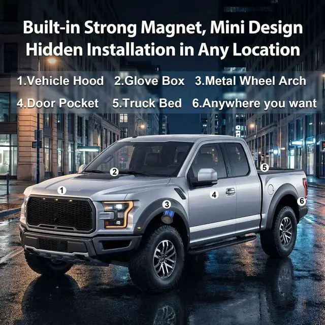 Alt view image 7 of 7 - GPS Tracker for Vehicles, Real-Time Tracking for Cars w/Magnetic | No Monthly Fee / No SIM Card, Works with iOS Find My, Mini Hidden GPS Tracking Devices for Cars/Motorcycle/Bikes, Black
