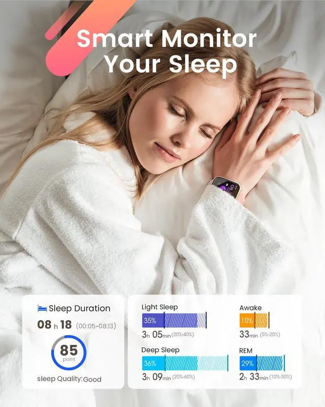 Alt view image 5 of 7 - Smart Watches for Women,1.85" HD Smartwatch Fitness Trackers, with 2 Bands | 100+ Sports Mode/1000mAh Battery/Compatible iPhone or Android/Heart Rate/Sleep/Health Monitor/Answer/Make Call