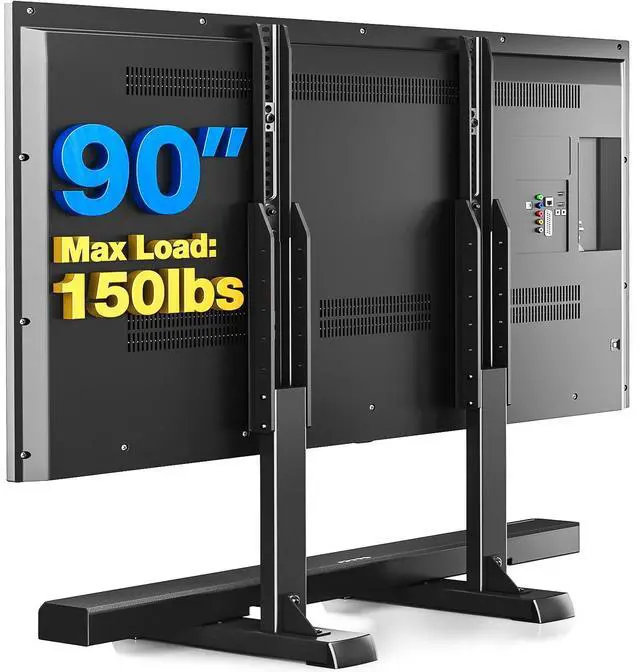 Main image of Table Top TV Stand with Height Adjustable TV Legs for 37-90 Inch TVs | TV Stands Base with Cable Management for Flat/Curved TVs, Steel TV Feet Replacement Holds up to 150 lbs, Max VESA 800x600mm