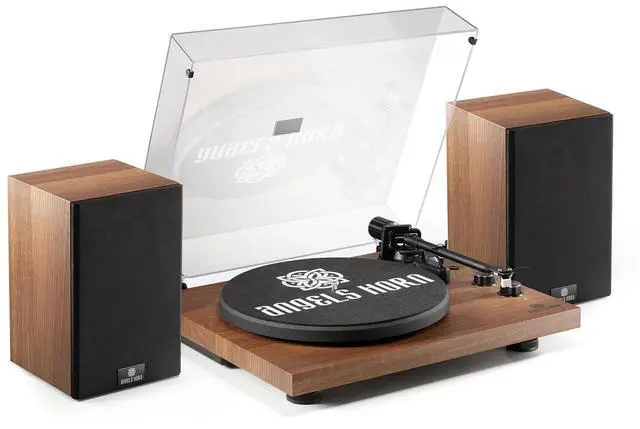 Main image of Vinyl Record Player Hi Fi System with Stereo Bookshelf Speakers | Bluetooth Turntable, Built-in Phono Preamp, Belt Drive 2-Speed, Adjustable Counterweight, Magnetic Cartridge AT-3600L
