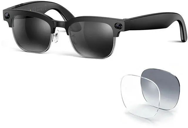 Main image of 2026 AI Smart Glasses with Camera and Bluetooth,8MP 4K Camera Glasses,Supports AI Voice Control/Video/Photo/Audio Recording,Glasses with 133 Translation,Sunglasses Lenses+Photochromic for Men & Women