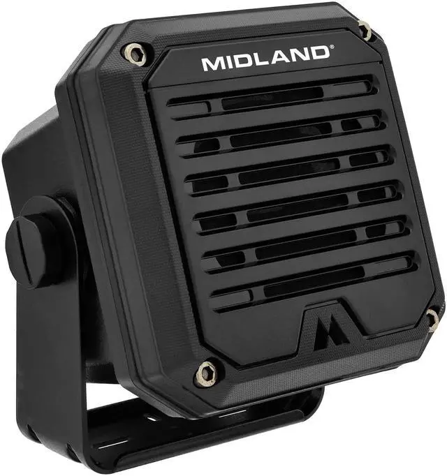 Main image of SPK100 Heavy-Duty 20W External Speaker - 180 Degrees Swivel Base Bracket Works with All CB and MXT Radios 8-OHM Sound System 3.5mm Audio Plug - Easy Installation Waterproof Design