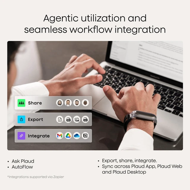 Alt view image 6 of 7 - NotePin Voice Recorder, AI Voice Recorder, AI Note Taker, AI Transcribe & Summarize, Support 112 Languages, for Meetings, Lectures, Professionals, Teams, Cosmic Gray, Non-S Version