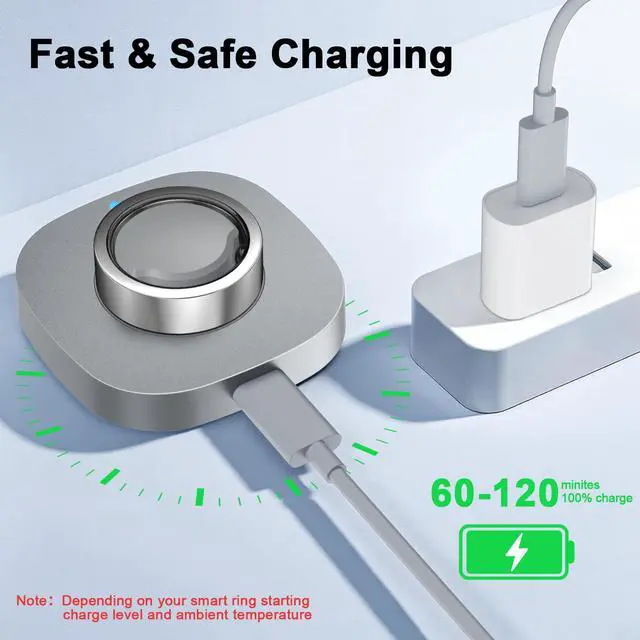 Alt view image 4 of 7 - Charger Compatible with Aura-Ring Gen 3-Size 9 | Fast Safe Charging Dock with USB-C Cable for Smart Ring Accessories(Not Compatible with Aura-Ring Gen 5/4)