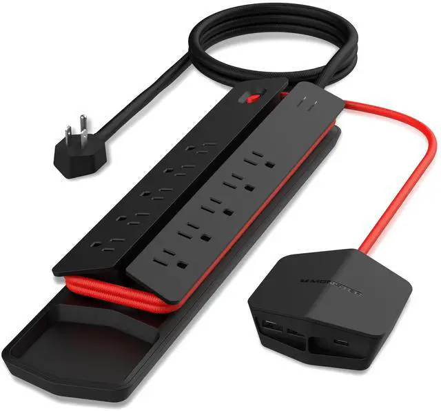 Main image of Power Center Vertex XL Surge Protector With Detachable Power Strip, 10 AC Outlets, 2 USB-A Ports & 1 USB-C Port (20W)