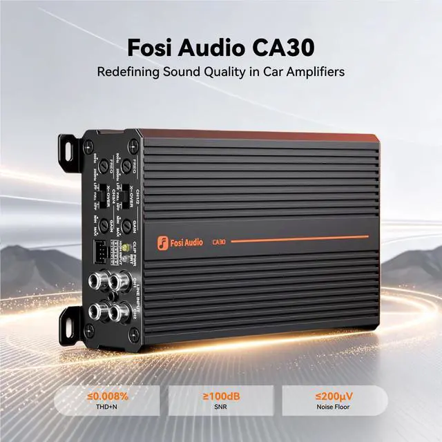 Alt view image 2 of 7 - CA30 4 Channel Car Amplifier Mini Class D 200x4 Peak 400 Watts, Micro Compact Amp Mono Subwoofer, RCA/High Level Input, 320W 2 Bridgeds, Low Noise HiFi for Vehicle Stereo Audio Sound System
