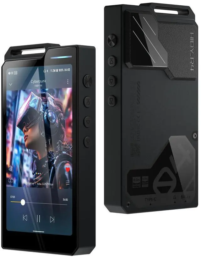 Main image of R4 MP3 & MP4 Player Spotify Player with Bluetooth and WiFi 4-Way HiFi DAP Android 12 OS 3.5mm PO+4.4mm Bal 32G+2TB Scalable Memory