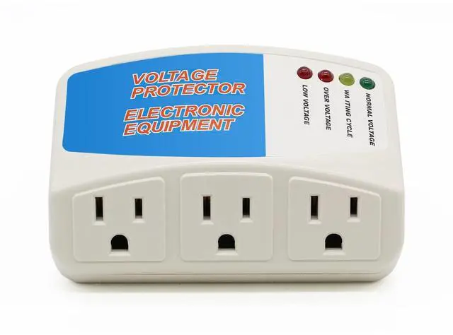 Main image of Surge Protector Power Strip for Home Appliance, 3 Outlet Power Surge Protector, Voltage Protector Brownout Surge Refrigerator 1875W, 120V, 15A, 1 Pack