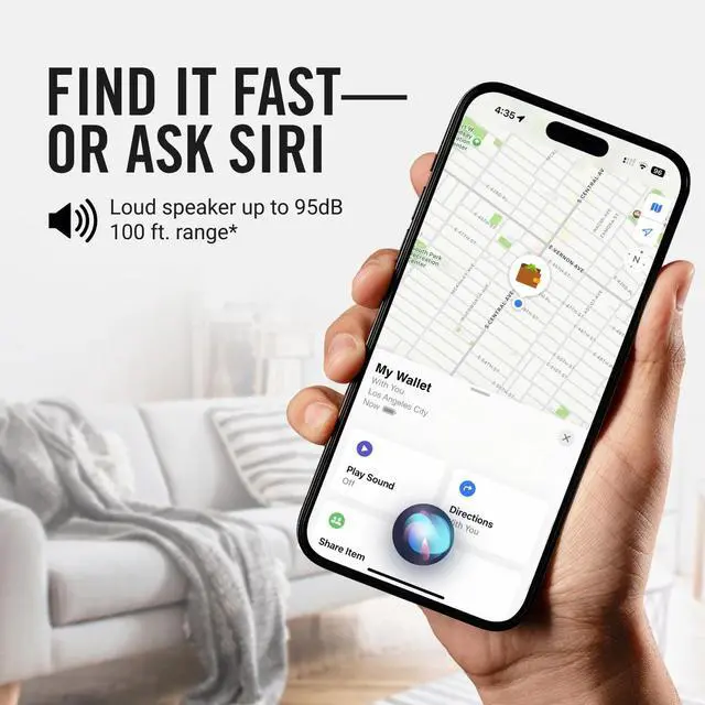 Alt view image 4 of 7 - Ridge Wallet Tracker Card Compatible with Apple Find My, Slim Tracking Card - Wallet Finder, Item Locator for Luggage Tags, Passports, Phone - MFi Certified, IP68 Water Resistance