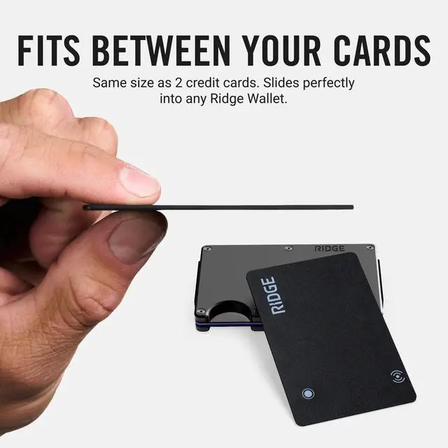 Alt view image 5 of 7 - Ridge Wallet Tracker Card Compatible with Apple Find My, Slim Tracking Card - Wallet Finder, Item Locator for Luggage Tags, Passports, Phone - MFi Certified, IP68 Water Resistance