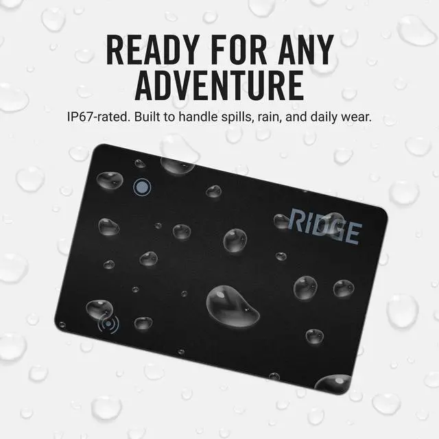 Alt view image 6 of 7 - Ridge Wallet Tracker Card Compatible with Apple Find My, Slim Tracking Card - Wallet Finder, Item Locator for Luggage Tags, Passports, Phone - MFi Certified, IP68 Water Resistance