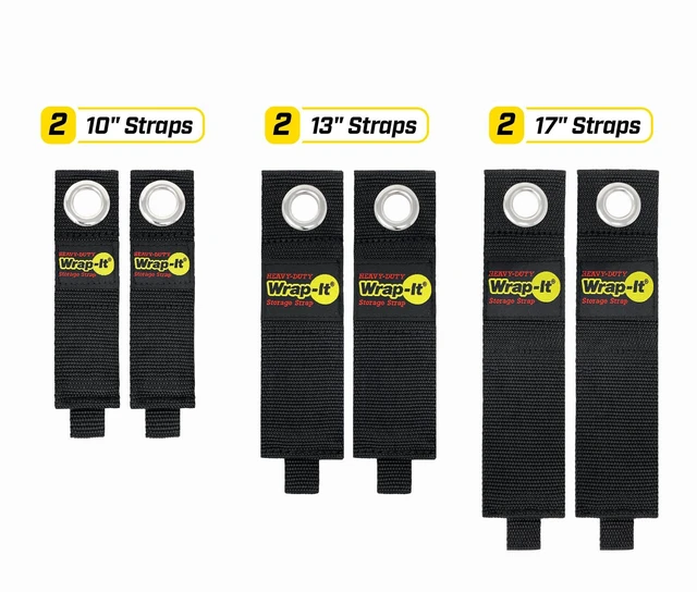 Alt view image 3 of 7 - Heavy-Duty Straps - Assorted 6-Pack | Garage Storage Extension Cord Organizer Cable Straps and Yard Cord Storage for Hose Organizer, Tools, RV Accessories