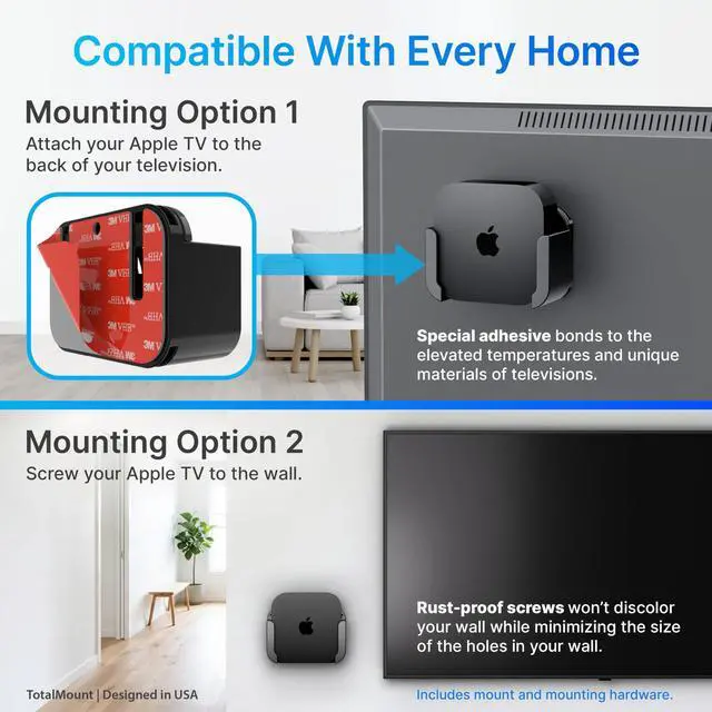 Alt view image 4 of 6 - for Apple TV Fits All Models, Heat Management, Premium Quality | Designed in the USA