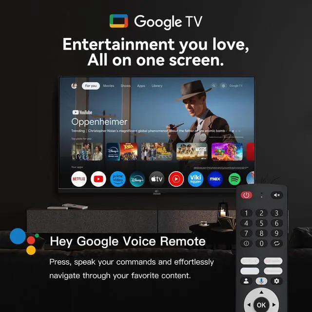 Alt view image 6 of 7 - 40-inch Smart TV, 1080p Full HD Google TV, HDR10, Dolby Audio (CG40-P3) | Google Play built-in Google Cast, voice remote control Stream Live Television