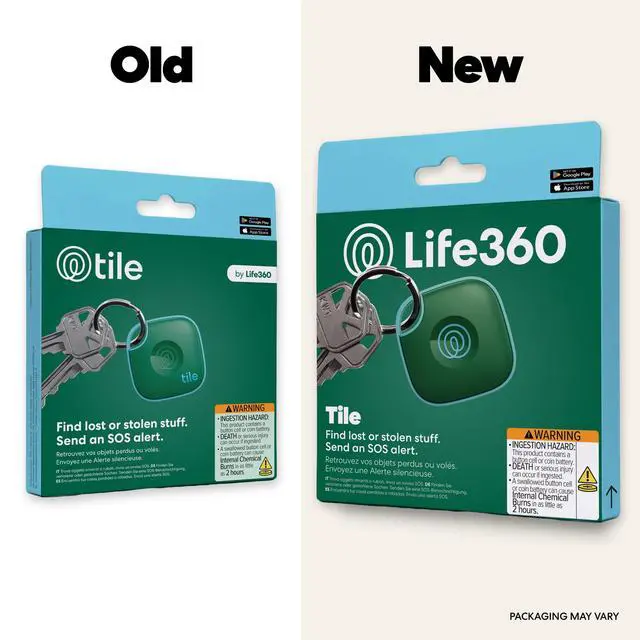 Alt view image 2 of 7 - Tile - Bluetooth Tracker, Keys Finder and Item Locator for Keys, Bags and More. Phone Finder. Both iOS and Android Compatible. 1-Pack (Green Surf)