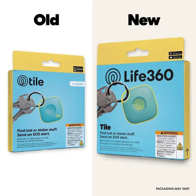 Alt view image 2 of 7 - Tile - Bluetooth Tracker, Keys Finder and Item Locator for Keys, Bags and More. Phone Finder. Both iOS and Android Compatible. 1-Pack (Aqua Lemon)