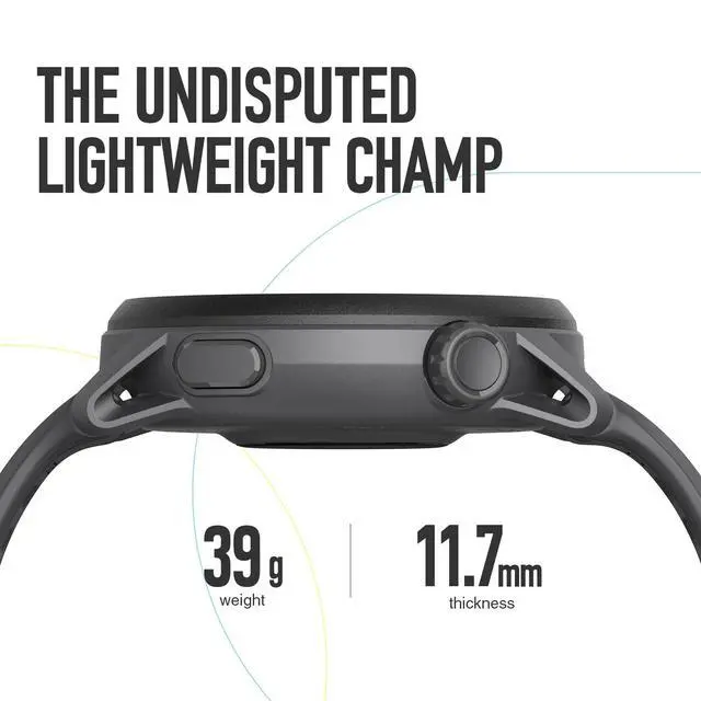 Alt view image 2 of 7 - PACE 3 GPS Sport Watch, Lightweight Running Watch- Black Silicone | 17-Day Battery Life,Accurate GPS, Heart Rate Monitor, Navigation, Sleep Tracking, Training Plan, Run, Bike, and Ski
