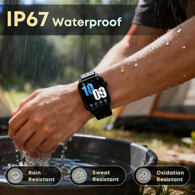 Alt view image 4 of 7 - Smart Watch for Men, 120+ Sports Modes Smartwatch with 1.83" HD Touchsreen, Bluetooth Call & Music Control Fitness Watch for iPhone/Android Subtle Sarcasm