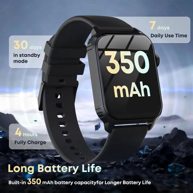 Alt view image 6 of 7 - Smart Watch for Men, 120+ Sports Modes Smartwatch with 1.83" HD Touchsreen, Bluetooth Call & Music Control Fitness Watch for iPhone/Android Subtle Sarcasm