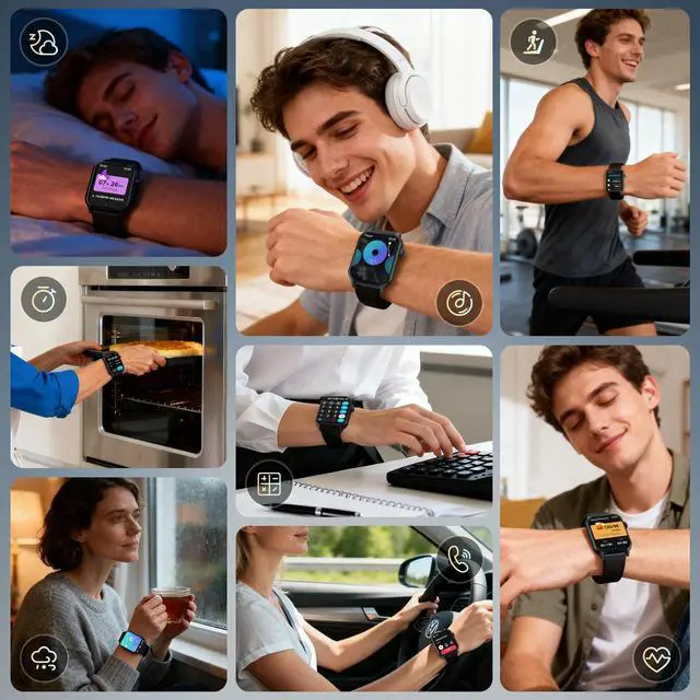 Alt view image 7 of 7 - Smart Watch for Men, 120+ Sports Modes Smartwatch with 1.83" HD Touchsreen, Bluetooth Call & Music Control Fitness Watch for iPhone/Android Subtle Sarcasm