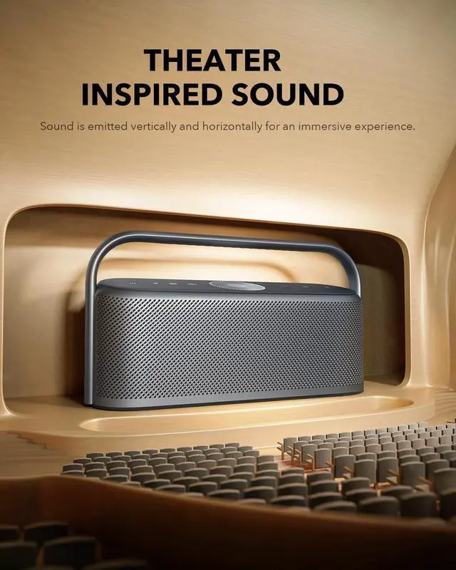Alt view image 3 of 7 - Motion X600 by Anker Portable Bluetooth Speaker, Hi-Res Spatial Audio with Wireless 50W Sound, IPX7 Waterproof, Pro EQ, AUX-in, Speaker for Home, Office, Backyard and Bathroom Use (Green)