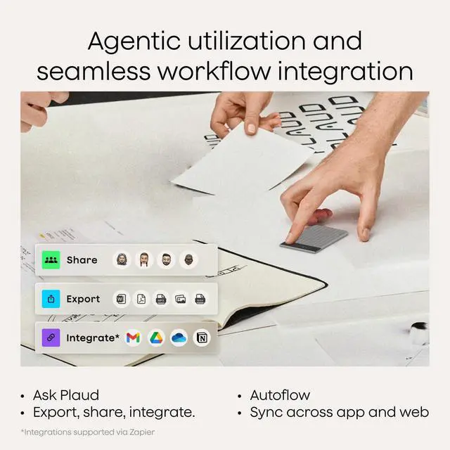 Alt view image 7 of 7 - Note Pro AI Voice Recorder + Extra Magnetic Case Bundle, App Control, AI Transcription & Summaries, Ultra-Slim Recorder with InstantView Display