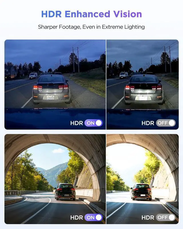 Alt view image 4 of 7 - A119M Pro 4K HDR Mini Dash Cam, STARVIS 2 IMX678 Sensor, Wi-Fi 6, GPS | True 4K with IMX678 Sensor, Wi-Fi 6, Quad-Mode GPS, Voice Control, Buffered 24H Parking Mode, Supercapacitor, Night Vision