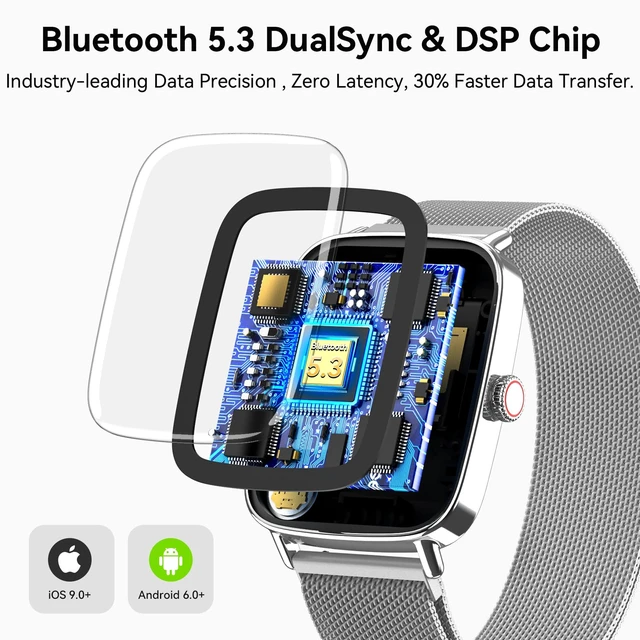 Alt view image 2 of 7 - Smart Watch for Women, 1.85" HD AMOLED Fitness Tracker (Answer/Call) with 24/7 Heart Rate/Sleep/SpO2 Monitor for iPhone & Android, 120+ Sports Modes Smartwatch with IP68 Waterproof
