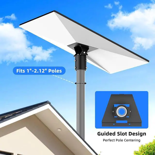 Alt view image 3 of 7 - Pole Adapter for Starlink Standard 4/4X/Gen 3 | Adjustable Angle Gen 3 for Starlink Tilt Pole Mount, Rustproof, Weatherproof, Pipe Not Included