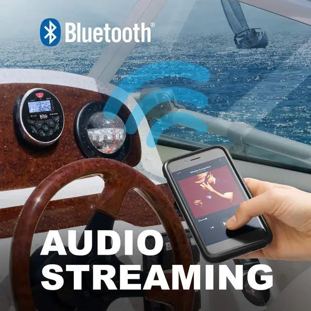 Alt view image 2 of 6 - MGR350B Amplified Bluetooth Boat Gauge Receiver, No DVD