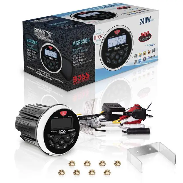 Alt view image 5 of 6 - MGR350B Amplified Bluetooth Boat Gauge Receiver, No DVD
