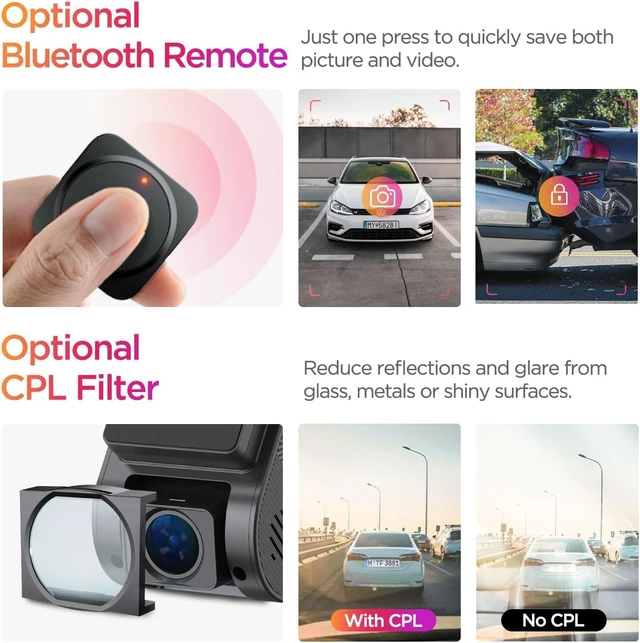 Alt view image 5 of 7 - Dash Cam A119 Mini 2, STARVIS 2 Sensor, 2K 60fps/HDR 30fps Voice Control Car Dash Camera with 5GHz Wi-Fi GPS, Night Vision 2.0, 24H Parking Mode, Supercapacitor (SD Card Not Included)