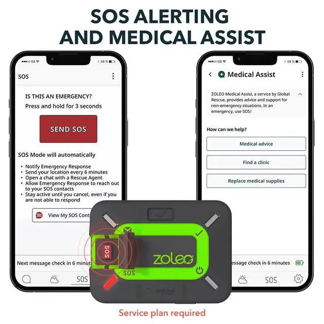 Alt view image 3 of 7 - Satellite Communicator Two-Way Global SMS Text Messenger & Email, Emergency SOS Alerting, Check-in & GPS Location Android iOS Smartphone Accessory