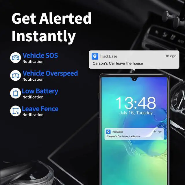 Alt view image 7 of 7 - GPS Tracker for Vehicles, No Monthly Fee, No Subscription, Real-Time Location, Long Battery Life, Hidden Magnetic Tracking Device for Cars, Trip History, GeoFence, Driving Alerts, Global Coverage