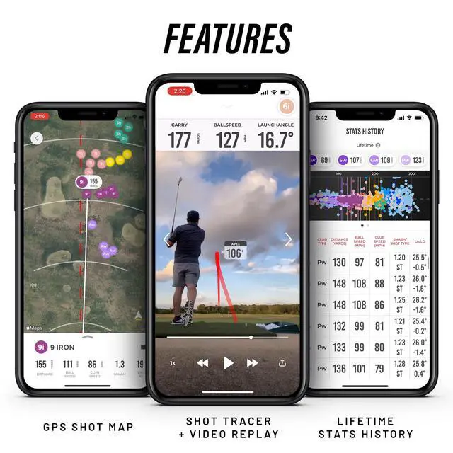Alt view image 5 of 7 - Mobile Launch Monitor Golf Simulator | MLM iPhone & iPad Only | Indoor & Outdoor Swing Analyzer & Tracker | GPS Satellite View | Ball Speed, Club Speed & Launch Angle Data