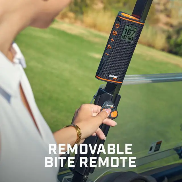 Alt view image 7 of 7 - Golf Wingman View Golf Speaker | GPS Audible & Visual Distances, Hazard Detection, Remote Control, Magnetic Cart Mount